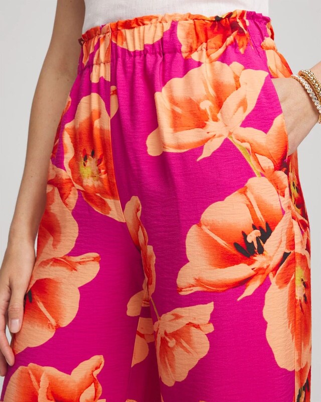 Tropical Smocked Pull-On Pants - image 4
